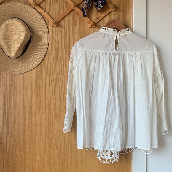 ANTHRO Harlyn Lace and Eyelet Blouse - Picture 2 of 13